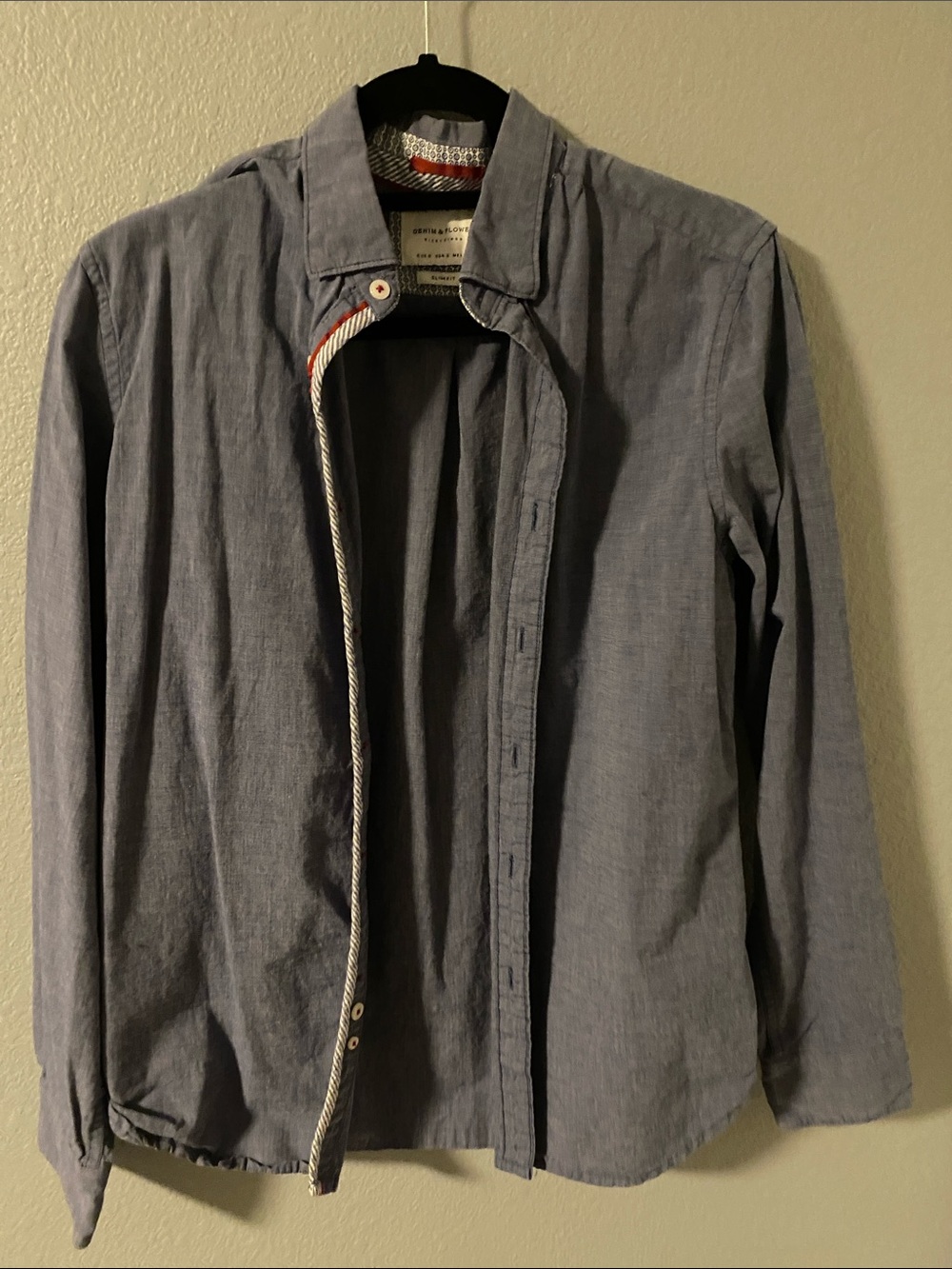 Denim & Flower Light Blue Men's Lightweight Shirt Jacket
